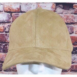 Marcus Adler New York Quilted Tan Baseball Cap Adjustable Strap Unisex Polyester